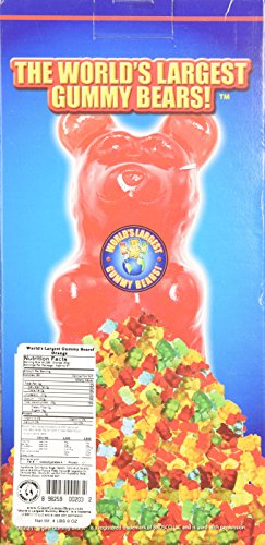 World's Largest Gummy Bear, Approx 5-pounds Giant Gummy Bear - Orange