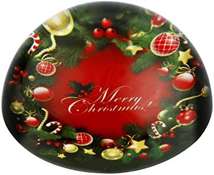 MISHIN Christmas Garland Pattern Decorative Glass Paperweight Half Crystal Ball Sphere Crafts Gifts,80mm