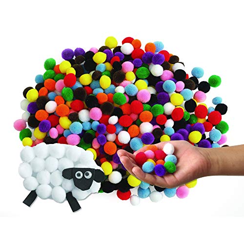Colorations MINIPOM Mini Pom-Poms, 500 Pieces (Pack of 500)