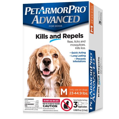 Pet Armor Pro Advanced Flea, Tick, Lice & Mite Treatment Drops for Medium Sized Dogs (23 - 44.9 Lbs) Pet Armor Pro Advanced Flea, Tick, Lice & Mite Treatment Drops for Medium Sized Dogs (23 - 44.9 Lbs)