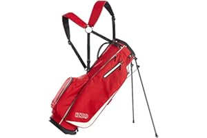 Izzo Golf Izzo Ultra-Lite Stand Golf Bag with Dual-Straps & Exclusive Features,Red 3.2 lbs