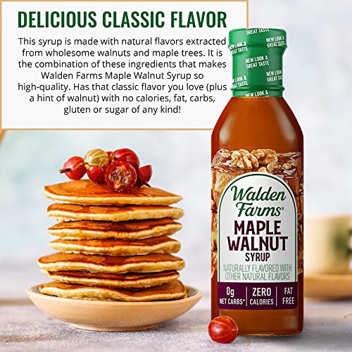 Walden Farms Maple Walnut Syrup 12 oz (Pack of 2) Sweet Syrup Near