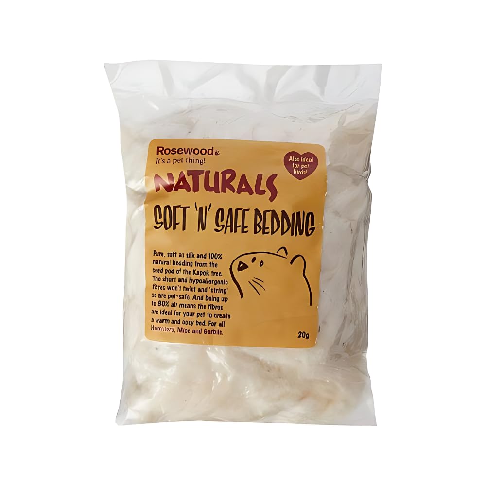 SIPW - 100% Soft Natural Kapok Wool Bedding Hamsters, Guinea Pigs, Gerbils, Mice, Rats (Kapok Wool)