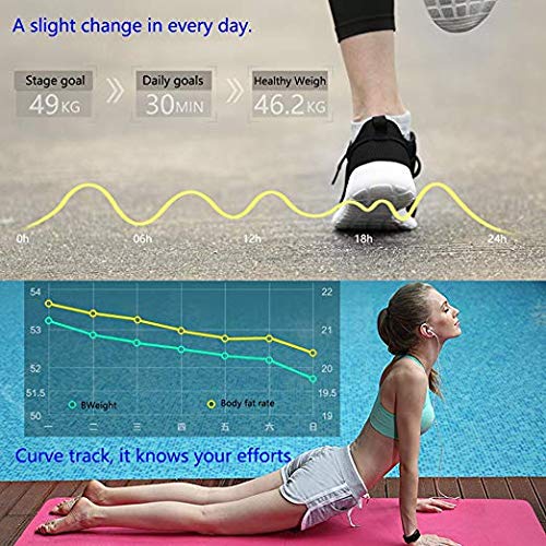 PowMax Bluetooth Body Fat Scale, WW-80 Intelligent Precision Measuring Household Scale Fat Scales Electronic Scale Healthy Adult Weighing Instrument