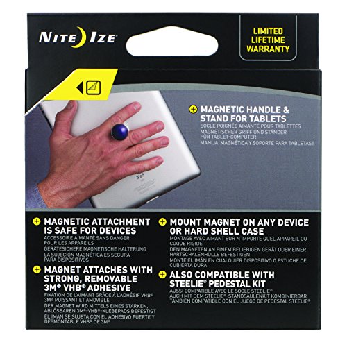 Nite Ize Original Steelie HobKnob Kit For Tablets - Magnetic Tablet Handle + Stand - Thumbnail 3