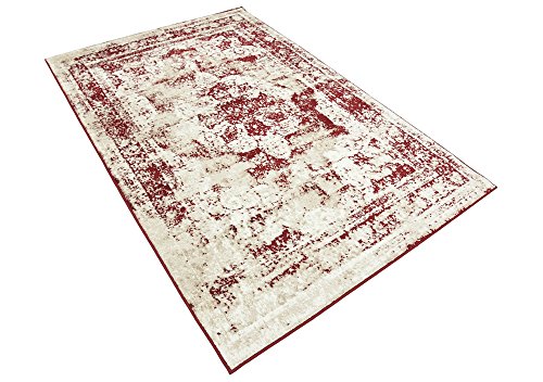 Unique Loom Sofia Collection Burgundy 4 x 6 Area Rug (4' x 6')