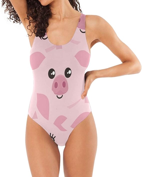 Amazon ワンピース モノキニ 豚 ピンク かわいい 水着 レディースビギニ セクシー フィット 体型カバー 温泉水着 海外旅行 海水浴 水泳 水着用 海辺 リゾートtskyoo ワンピース 通販