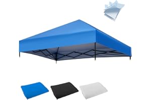 BIRODEKO 10×10FT Canopy Tent Replacement Top, Instant Pop Up Canopy Straight Leg Replacement Cover for Outdoor Garden Picnic, Camping(Blue, 10x10FT)