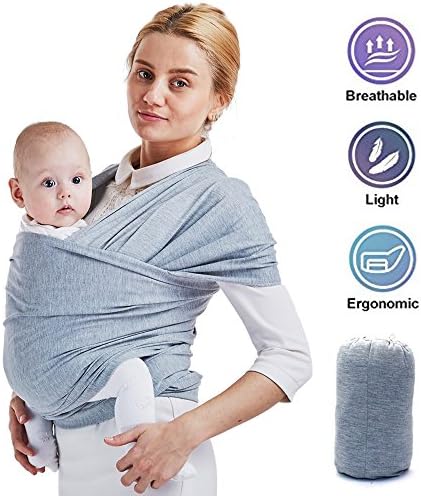 Baby Wrap Carrier, Newborn Carrier Sling Holder for Infant Toddler Cotton Nursing Cover Great Baby Shower Gift Baby Wraps