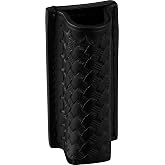 Strion Open Top Flashlight Holder, Black Leather Holster Fits 0.95 Inch | Diameter Flashlight Barrels, Fits Duty Belts up to 2.25 Inch (Loop Style Belt Slide), Made in USA. Tactical Pouches