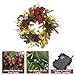 MAOYUE Christmas Wreath Outdoor Christmas Wreaths with Lights Tartan Pre-lit Holiday Wreath with Red Berries, Pine Cones, Battery Operated Christmas Decorations for Indoor, Window, Front Door