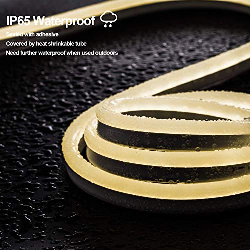 Shine Decor 7x14.5mm LED Neon Lights, 82ft 3000K Warm White, 110V Flexible Waterproof Rope Lights, 2835 120LEDs/M, for Indoor Outdoor Commercial Lighting Decoration, Accessories Included - Thumbnail 4