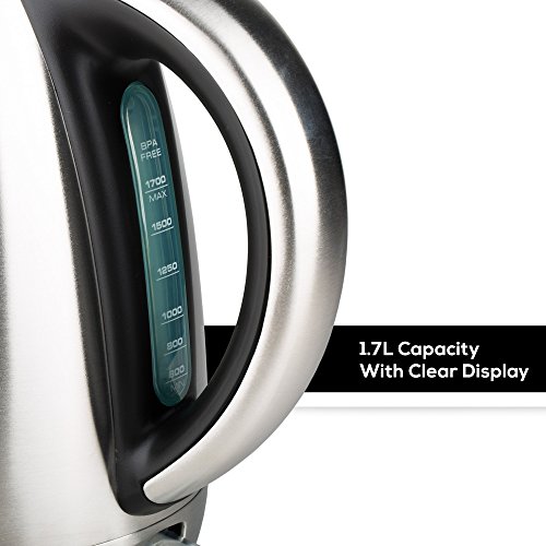 Molla Contento 1.7L Stainless Steel Cordless Electric Water Kettle