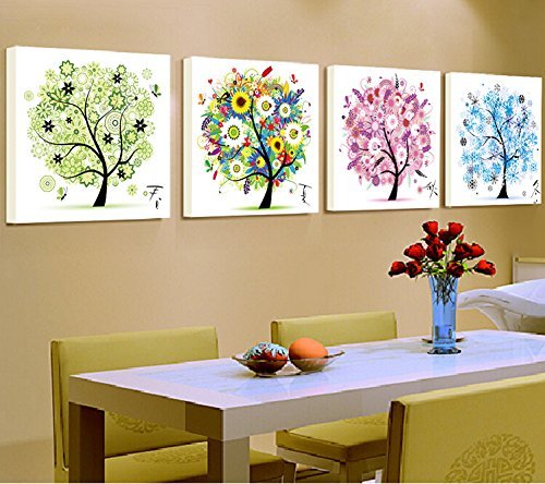 DIY Embroidery Kits Cross Stitch Kit Handmade Needlework Home Decor Colorful Tree Autumns Season