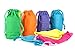 Neliblu Canvas Drawstring Favor Gift Bags Bulk Set of 12 Bright Vivid Colored Goodie Bags Sacks with Drawstring Closure for Party Favors and Supplies 7