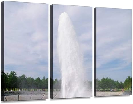 Amazon 噴水モエレ沼公園 噴水 水 噴射 しぶき 絵画 アートパネル キャンバス 壁掛け インテリア アートパネル ウォールアート ポスター 壁掛け モダン アート オフィス リビング 玄関 アートフレーム ポスター オンライン通販