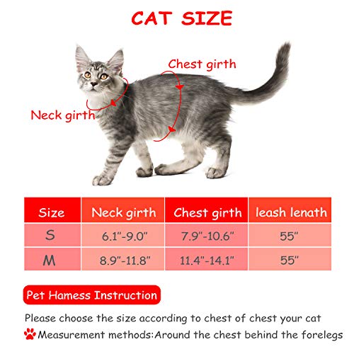 Bojafa Cat Harness and Leash Set (2 Pack) for Walking Escape Proof - Adjustable Vest Harness for Cats and Small Dogs Outdoor Walking - Thumbnail 3