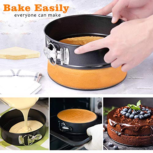 Springform Pan Set of 3 Nonstick Cheesecake Pan, Leakproof Round Cake