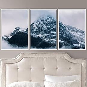 signwin 3 Piece Framed Canvas Wall Art Snow...