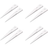 uxcell Straight Pointed Ceramic Tips Replaceable Heat Resistance Non-Conductive Heads for Ceramic Tweezers White 4 Pairs