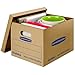Bankers Box Small Classic Moving Box 10 Pack, Reinforced Handles, Tape-Free Assembly, Box with Lid, 15-in x 12-in x 10-in (7714203)