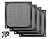 120mm Computer Fan Filter Grills with Screws, Ultra Fine Aluminum Mesh, Black Color - 4 Pack