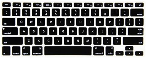 AMYIJIE Keyboard Cover Silicone Skin for MacBook Air 13”MacBook Pro 13”15”17” (with or without Retina Display) Macbook Air 13 Inch Black