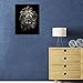 Yatsen Bridge Lion Head Portrait Wall Art Printed Posters and Prints Black White Animal Lion Picture Wall Art on Canvas for Living Room Modern Home Decor Stretched Ready to Hang(16''W x 20''H)