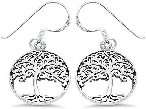 Tree of Life .925 Sterling Silver Earring