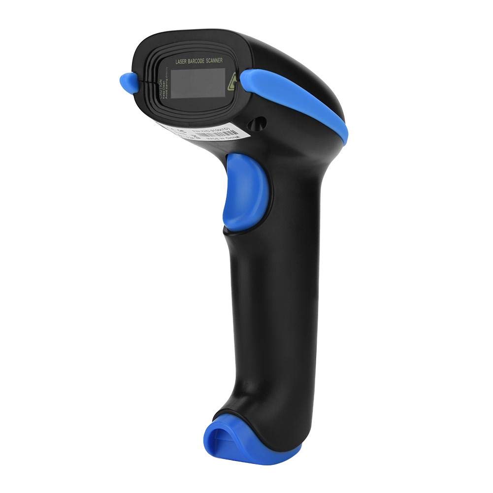 Wireless Barcode Scanner, Bewinner 2-in-1 2.4GHz Wireless & USB Bar Code Scanner YHD-5100 Barcode Reader Compatible with for ios/Android (Blue)