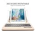 iPad Keyboard Case for iPad 2/3/ 4, KVAGO 360 Degree Rotating Case with Detachable Wireless Bluetooth Keyboard for iPad A1395/ A1396/ A1397/ A1416/ A1430/ A1403/ A1458/ A1459/ A1460 -Gold