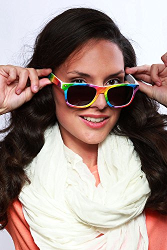 Aloha Eyewear "Good Times" Retro Square 52mm Sunglasses (Rainbow w/ Smoke)