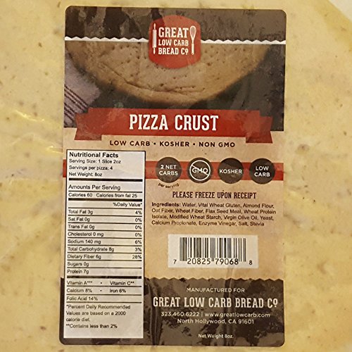 2 Pack Low Carb Pizza Crust by Great Low Carb Bread Co.