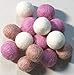 Yarn Place Felt Balls - 100 Pure Wool Beads 20mm Mixed Colorful Mixed Colors