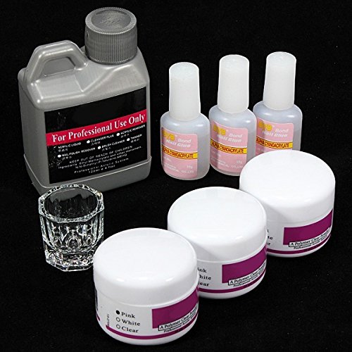 Coscelia Acrylic Nail Set with 78 Acrylic Powder Glitter Mini-ball Velvet and 120ml Acrylic Liquid Nail Art Design Kit - Thumbnail 3