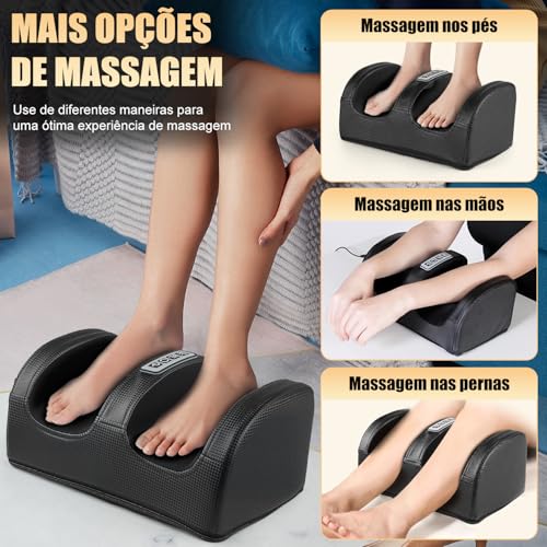 Massageador Shiatsu para Os Pés ou Pernas, Massageador Elétrico para Pés e Pernas com Shiatsu Foot Bivolt