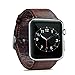 MacTop Watch Band for Apple Watch Series 2 and Series 3-42mm Replacement Band with Secure Metal Clasp Buckle .(Dark brown)