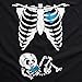 Crazy Dog Womens Maternity Skeleton Halloween Novelty T Shirts Soft Comfortable Funny Shirts for Mothers to be Cute Pregnancy Announcement Halloween Costume Black M