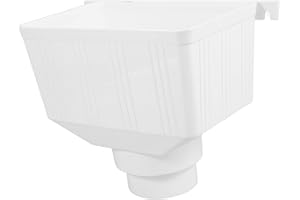 HOMSFOU Downspout Drainage Connector Rainwater Diverter for Outdoor Gutter PVC Rainwater Pipe Adapter 10.43X8.46X6.06 Inch To