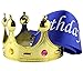 Cornucopia Brands Birthday Boy Blue Sash & Gold Crown (2-Piece Set); Party Accessory Set for Boy’s B-Day