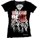 The Walking Dead Hands Blood Splatter Logo Crew-Neck Juniors Laser-Cut T-shirt L