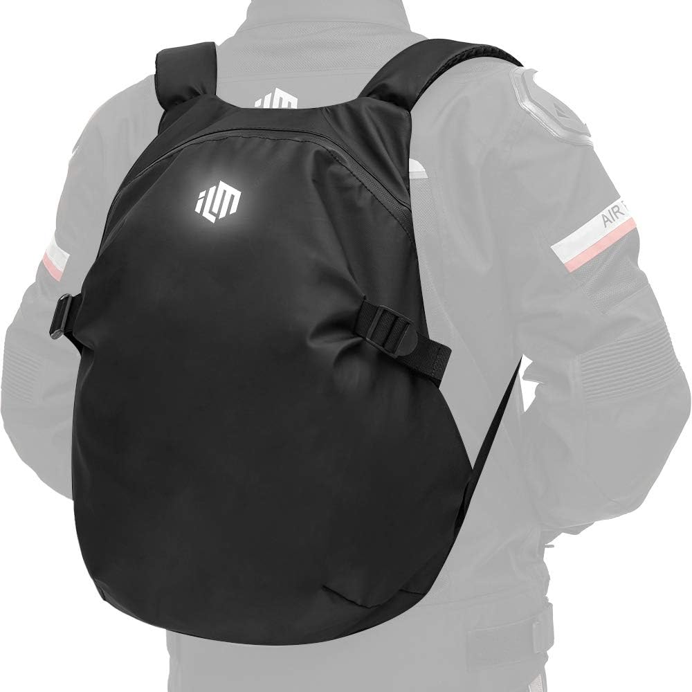 ILM Motorcycle Helmet Backpack Large Capacity Waterproof Lightweight Storage Bag with Reflective Stripe: Automotive