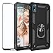 Strug for Huawei Y5 2019 / Honor 8S Case,Heavy Duty Shockproof Protection Built-in 360 Rotatable Ring Magnetic Car Mount Case with Screen Protector for Huawei Y5 2019(Black)