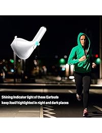 Auriculares inalámbricos Bluetooth para deportes y entrenamiento en auriculares con funda de carga portátil para iPhone X 8 7 6 Plu, Samsung Galaxy S7 S6 y Smartphone etc.
