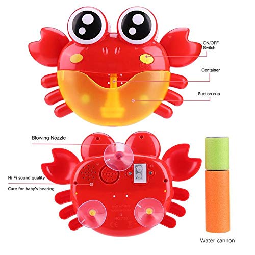 Blue Stones Baby Bubble Machine+Water Crabs Music Bath Bubble Maker Swimming Toys
