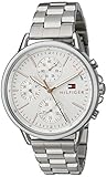 Tommy Hilfiger Women's Casual Sport Quartz Watch with Stainless-Steel Strap, Silver, 18 (Model: 1781787)