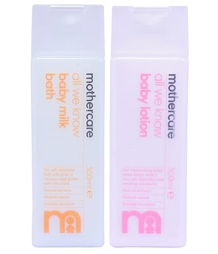 MotherCare As Soft As Baby Lotion 300ml With Baby Milk Bath 300ml Combo Pack
