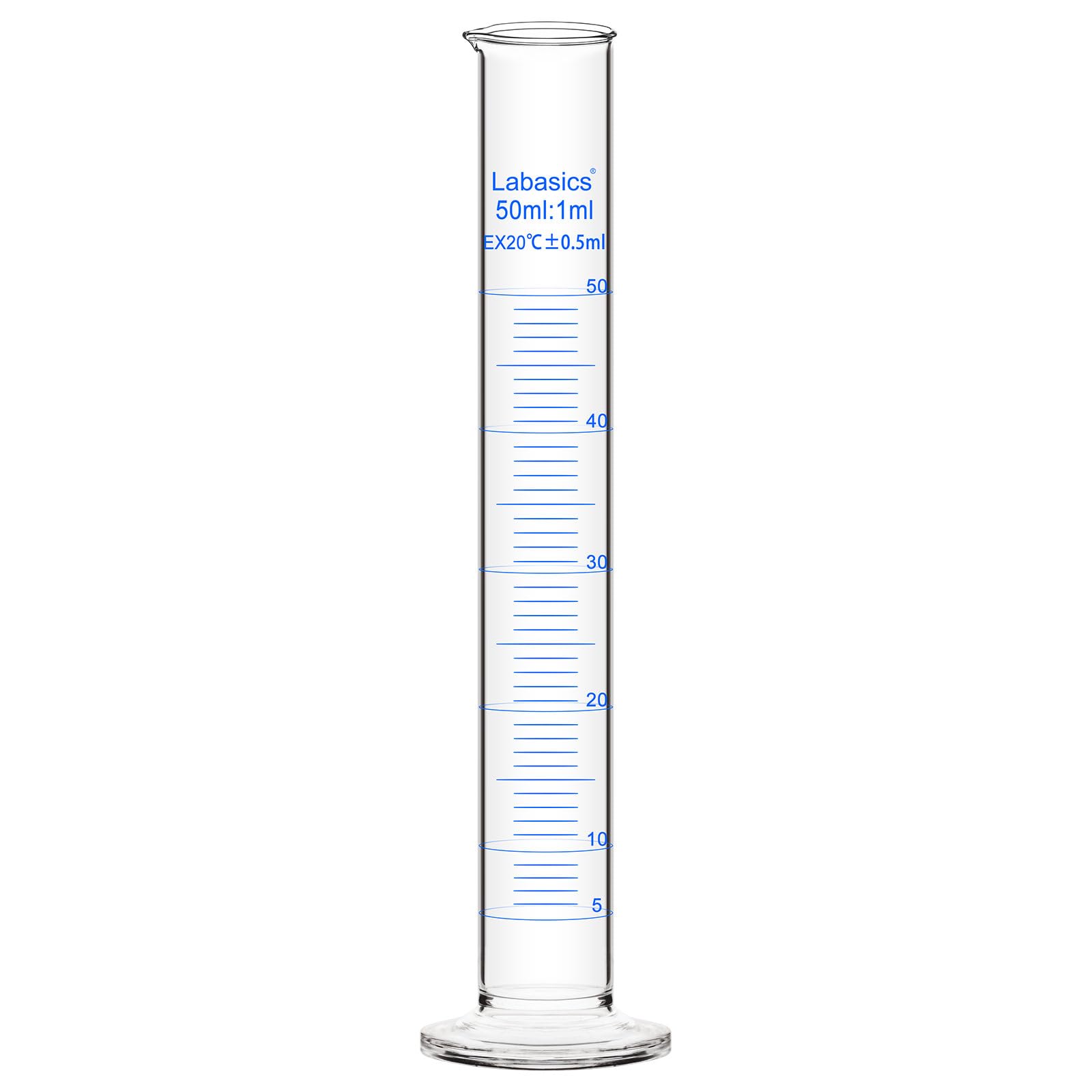 Labasics 1-Pack 50 ml Borosilicate Glass Graduated