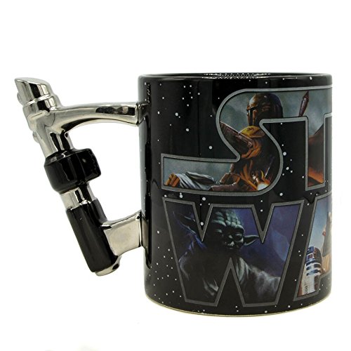 Silver Buffalo Star Wars Lightsaber Sculpted Handle Ceramic Mug, 20 Ounces Pricepulse