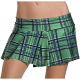 School Girl Plum Plaid Mini Skirt